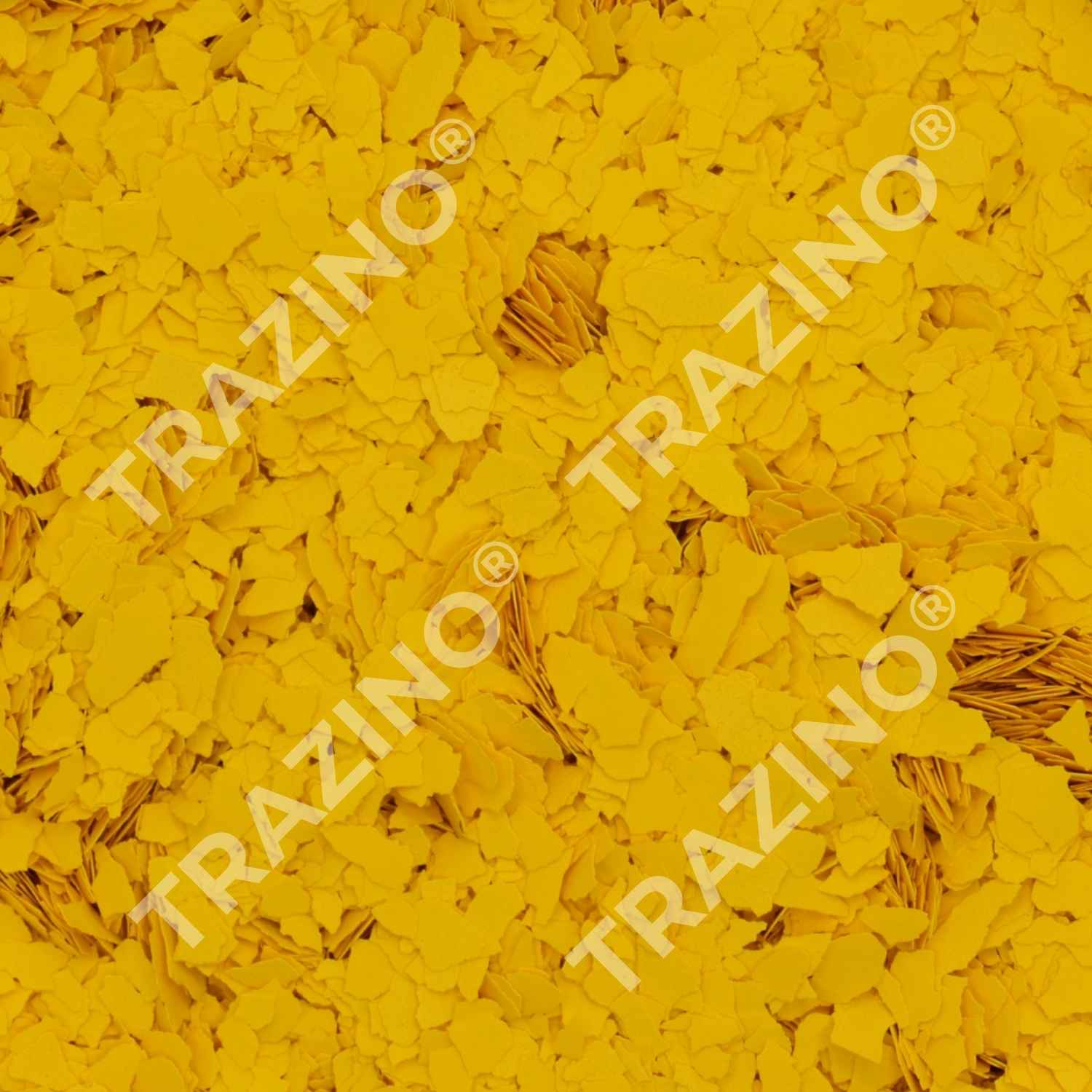 Trazino® Farbchips in Maisgelb zum Einstreuen für Beschichtungen