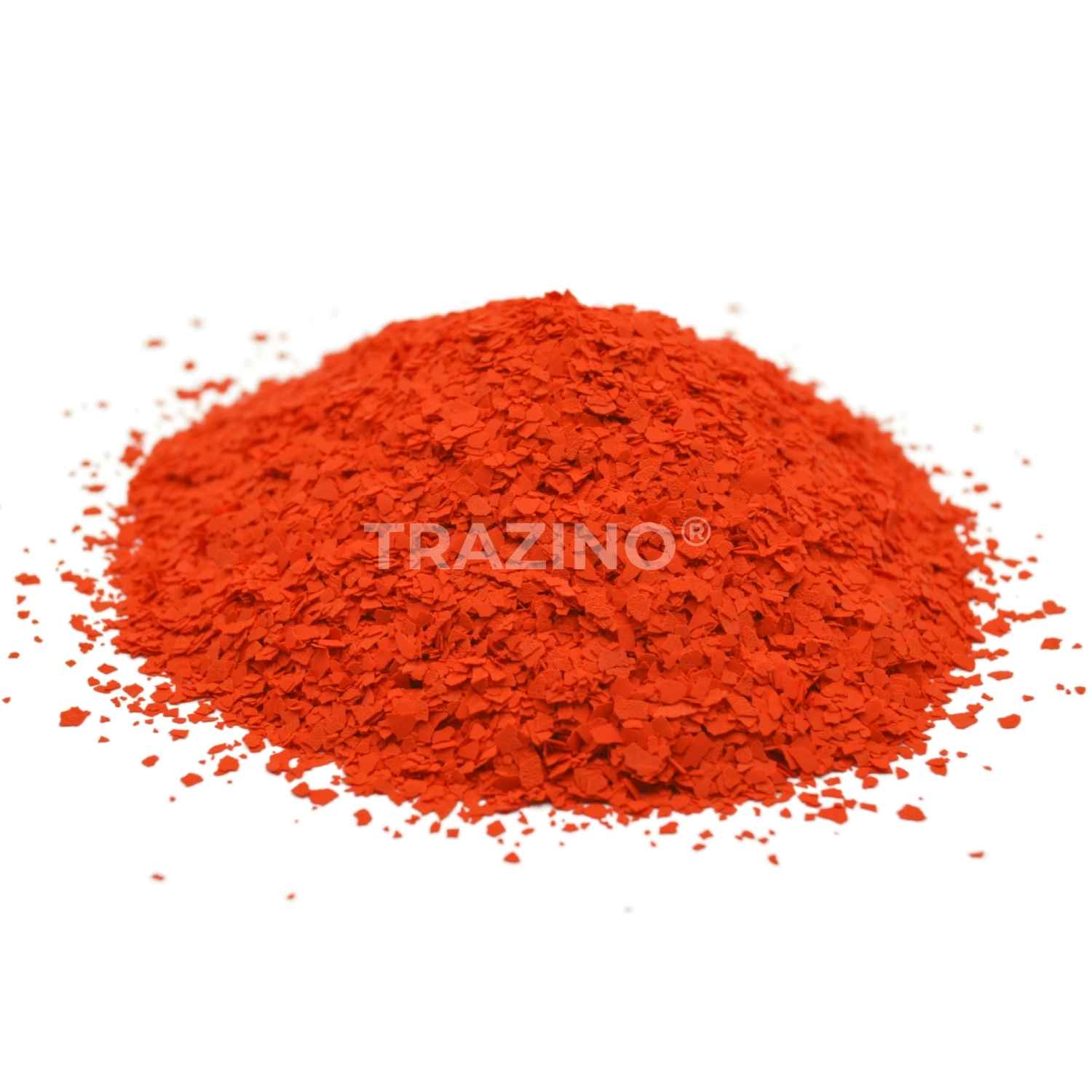 Trazino® Farbchips in Geranienrot zum Einstreuen für Beschichtungen